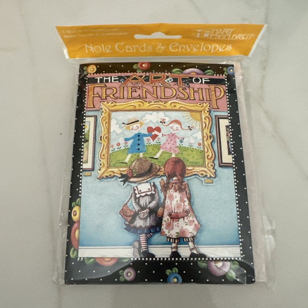 MARY ENGELBREIT 3D NOTE CARDS & ENVELOPES, THE ART OF FRIENDSHIP, NIP